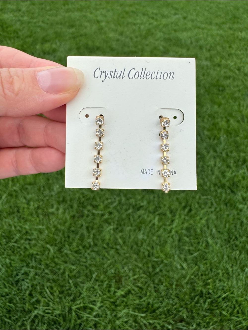 $12 or Bundle 3/$30! Crystal Collection Gold-tone Clear Crystal Drop Earrings